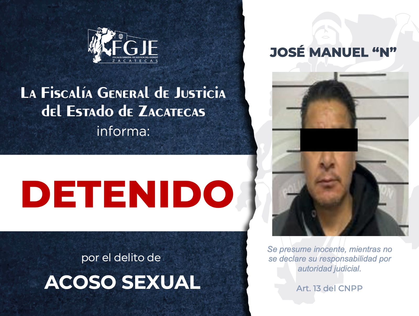 CUMPLIMENTA FGJEZ ÓRDENES CONTRA CUATRO PERSONAS EN ZACATECAS