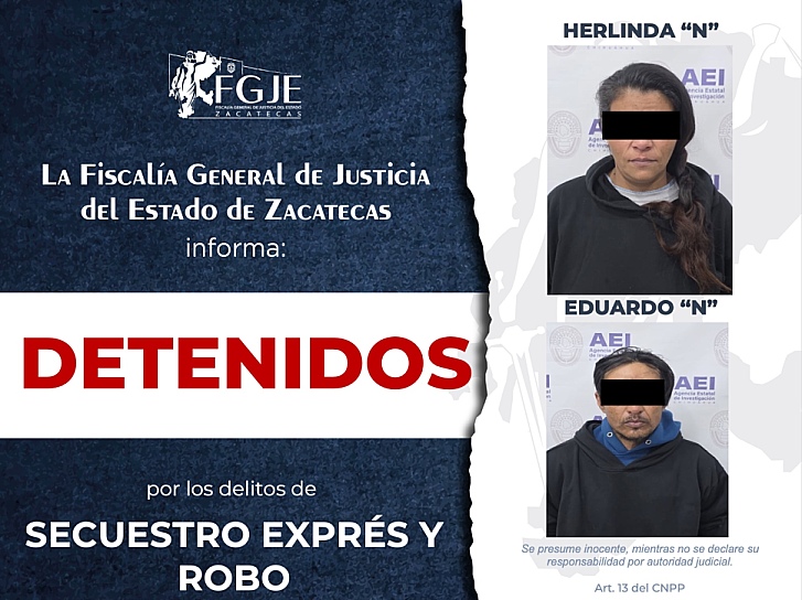 DETIENE FGJEZ A TRES PERSONAS POR DELITOS GRAVES