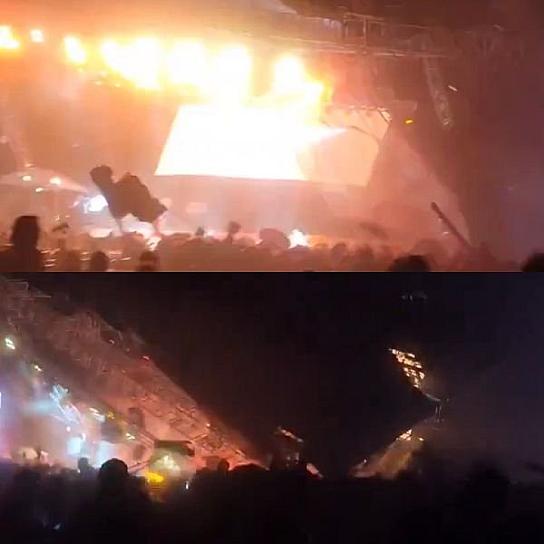 CAE ESCENARIO EN MITIN DE ÁLVAREZ MÁYNEZ