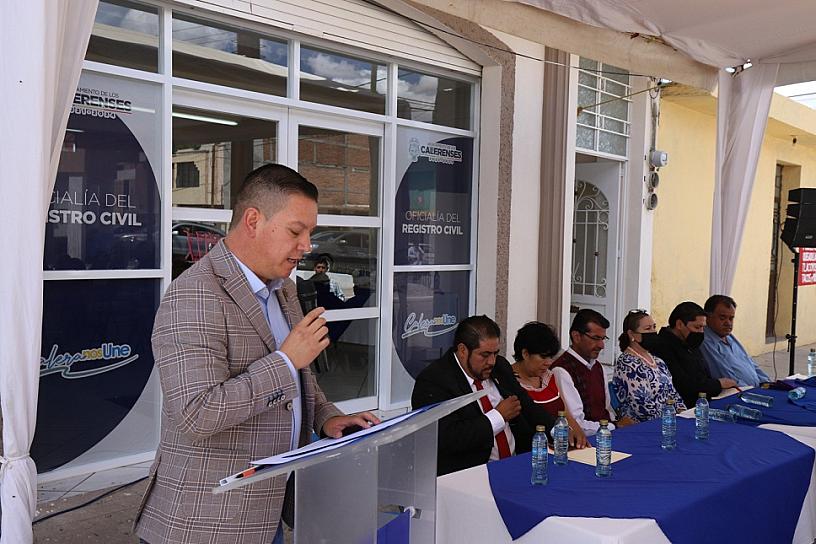 CAMBIAN OFICINAS DE LA OFICIALÍA DEL REGISTRO CIVIL EN CALERA 