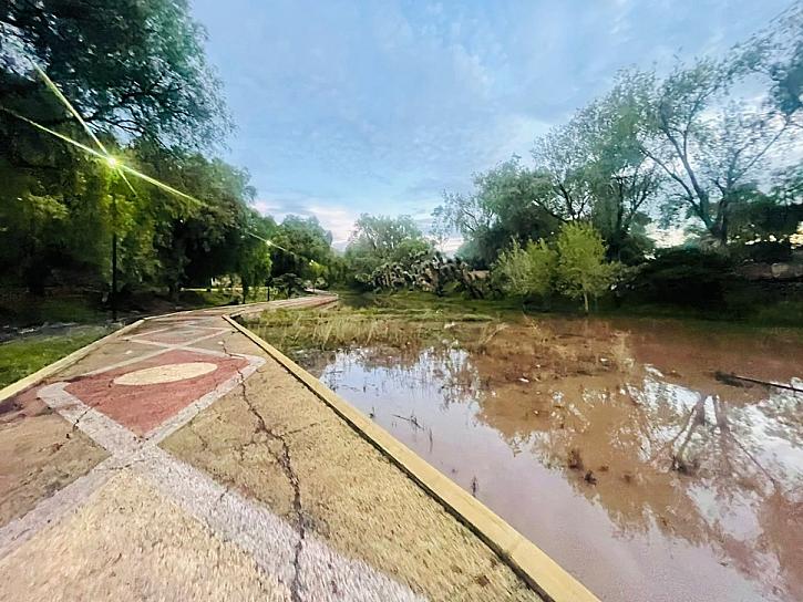 CAUSA LLUVIA ESTRAGOS EN PARQUE ARROYO DE LA PLATA