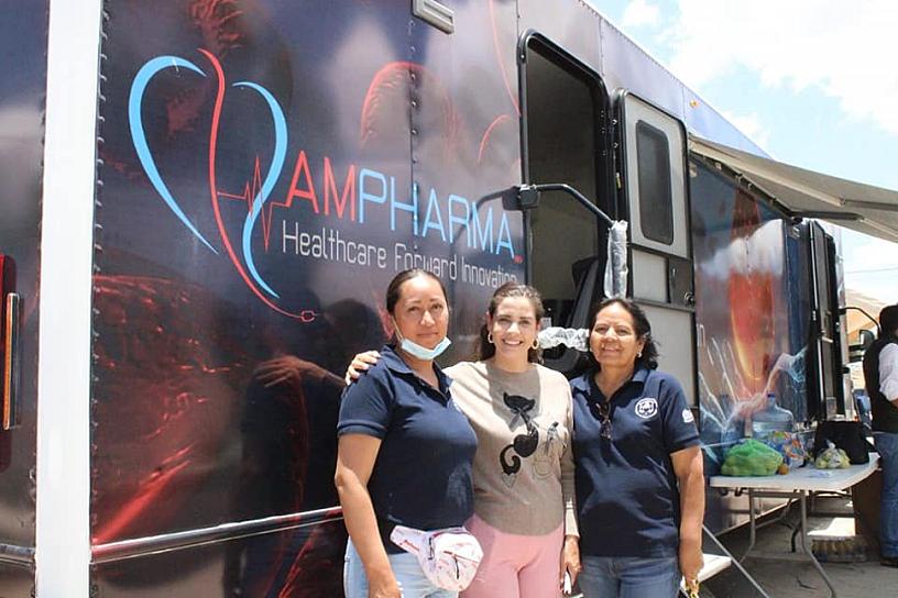 CELEBRA MARIBEL HERRERA PUESTA EN MARCHA DE UNIDAD MÓVIL DE DONACIÓN DE SANGRE 