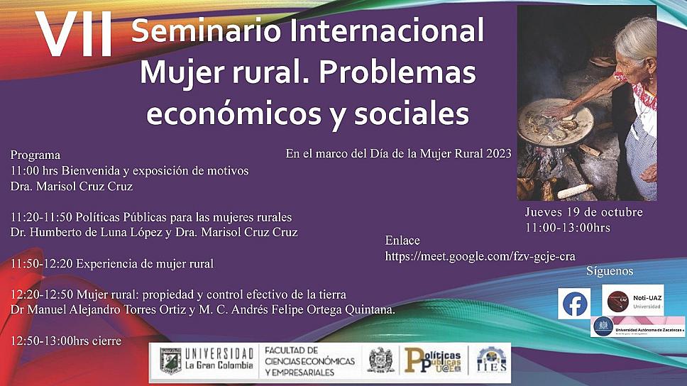 CELEBRARÁN DÍA INTERNACIONAL DE LA MUJER RURAL EN LA UAZ