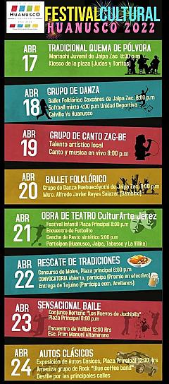 CELEBRARÁN FESTIVAL CULTURAL EN HUANUSCO