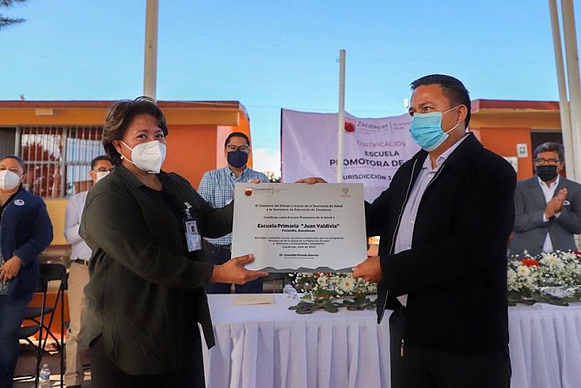 CERTIFICAN A LA PRIMARIA FRESNILLENSE COMO PROMOTORA DE SALUD