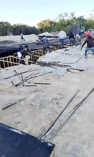 COLAPSA ESTRUCTURA DEL TREN MAYA; HAY DOS TRABAJADORES LESIONADOS