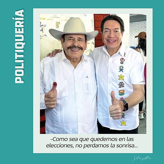 -Como sea que quedemos en las elecciones, no perdamos la sonrisa...