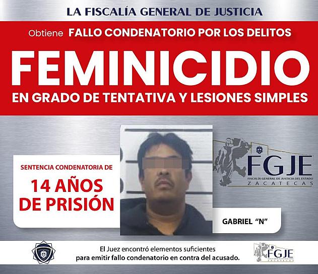 CONDENAN A FEMINICIDA A 16 AÑOS DE PRISIÓN