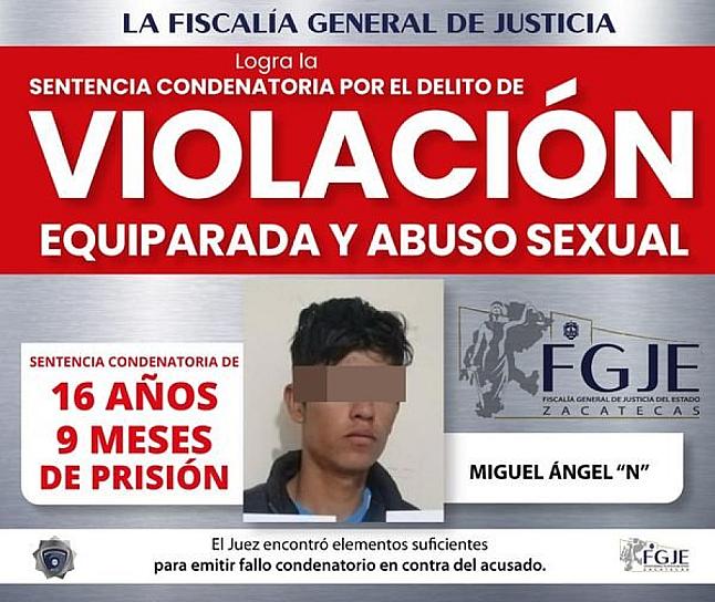 CONDENAN A UN HOMBRE A 16 AÑOS DE CÁRCEL POR VIOLACIÓN Y ABUSO SEXUAL