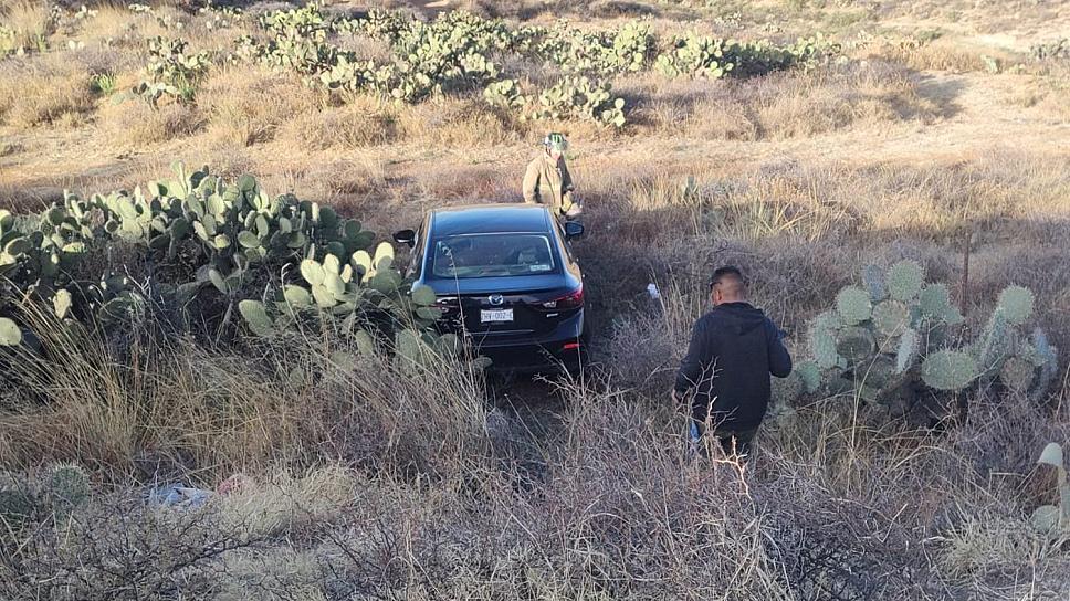 Conductor se sale del camino y se desbarranca en la carretera a Vetagrande 