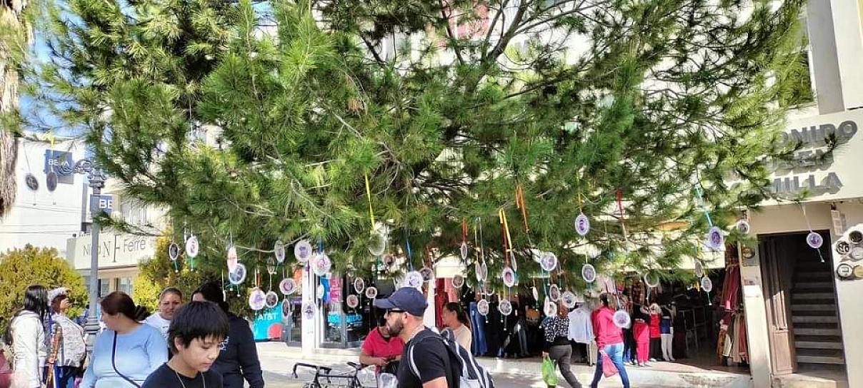 CON ESFERAS VISIBILIZAN A DESAPARECIDOS EN FRESNILLO 