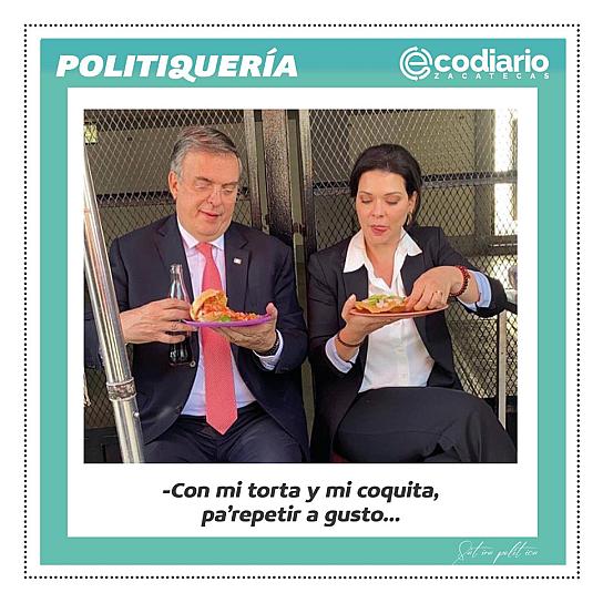 -Con mi torta y mi coquita pa' repetir a gusto...