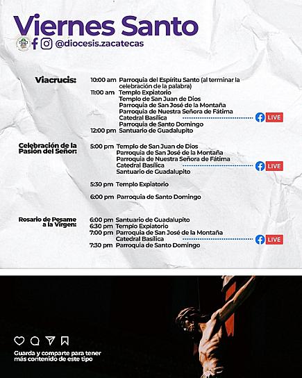 CONOCE LAS ACTIVIDADES DE ESTE VIERNES SANTO