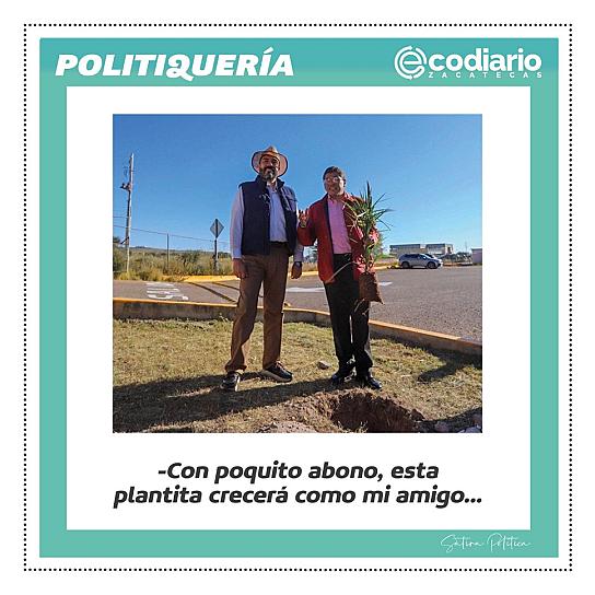 -Con poquito abono, esta plantita crecerá como mi amigo... 