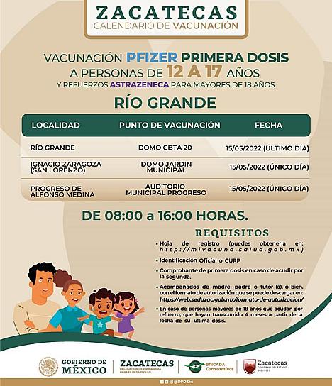 CONTINÚA CAMPAÑA DE VACUNACIÓN PARA JÓVENES EN MUNICIPIOS