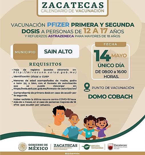  CONTINÚA CAMPAÑA DE VACUNACIÓN PARA MENORES DE 12 A 17 AÑOS