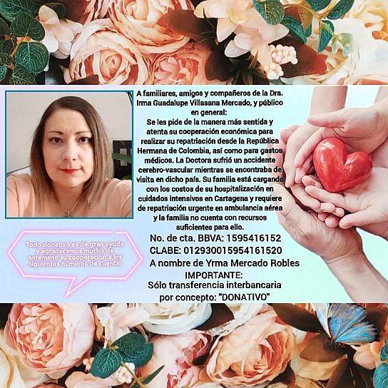 CONTINÚA CAMPAÑA PARA APOYAR A LA ACADÉMICA IRMA GUADALUPE 