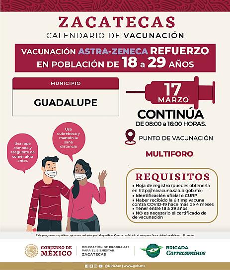 CONTINÚA LA JORNADA DE VACUNACIÓN DE REFUERZO ESTE MIERCOLES