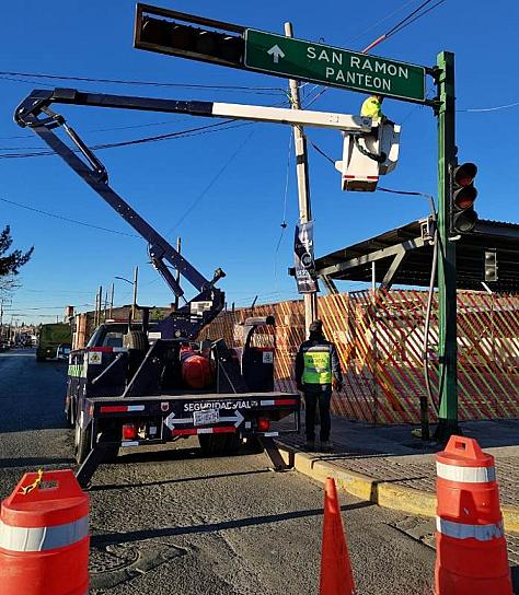CONTINÚAN CON&nbsp;TRABAJOS DE&nbsp;SEÑALÉTICA VIAL