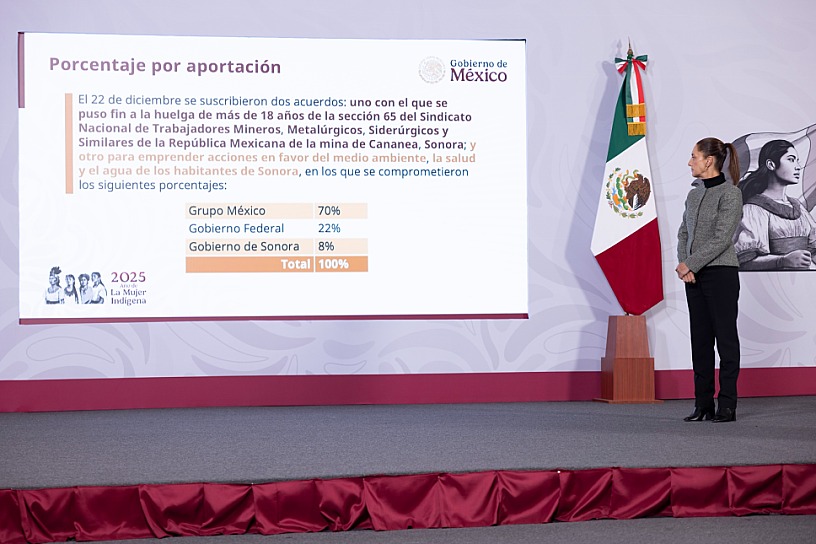 Anuncia Sheinbaum inversión de 2,222 mdp en Plan de Justicia para Cananea; inicia en enero