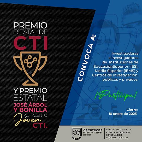 Convoca Cozcyt a participar en el Premio Estatal de Ciencia, Tecnología e Innovación 2024