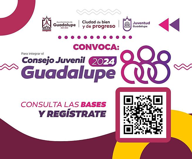 CONVOCAN A INTEGRAR EL CONSEJO JUVENIL GUADALUPE 2024 
