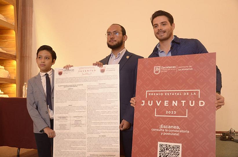 CONVOCAN A PREMIO ESTATAL DE LA JUVENTUD 2023