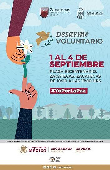 CONVOCA SEDENA A CAMPAÑA DE DESARME VOLUNTARIO