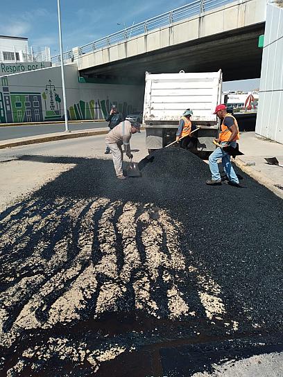 COORDINAN JIAPAZ Y OBRAS PÚBLICAS ESFUERZOS EN BACHEO