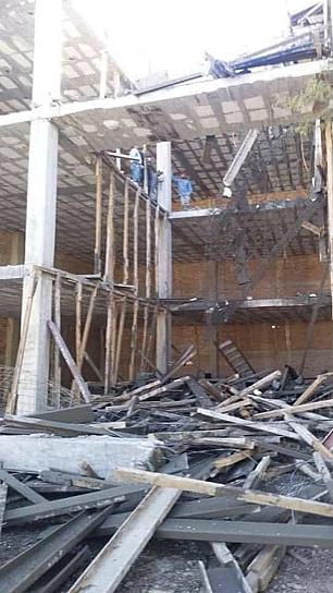 CUATRO LESIONADOS, SALDO DE DESPLOME DE ESTRUCTURA EN CONSTRUCCIÓN DE JEREZ 