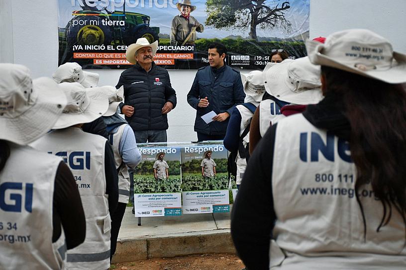 DAN BANDERAZO DE ARRANQUE DEL CENSO AGROPECUARIO 2022 
