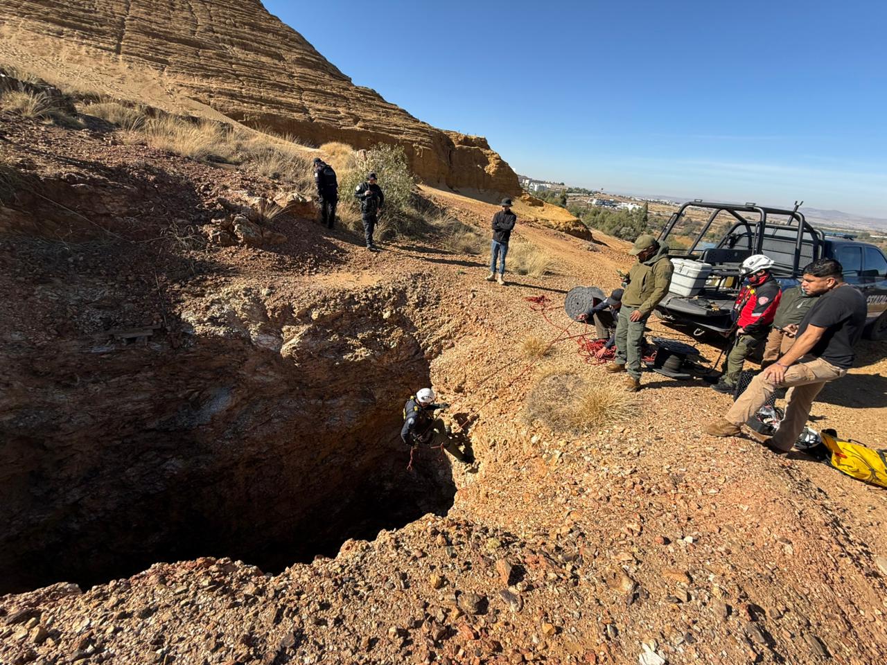 REALIZAN AUTORIDADES ESTATALES BÚSQUEDA FORENSE EN INMEDIACIONES DE MINA EL BOTE