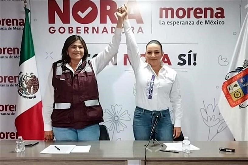DECLINA MARTHA MÁRQUEZ DEL VERDE-PT A FAVOR NORA RUVALCABA DE MORENA EN AGUASCALIENTES