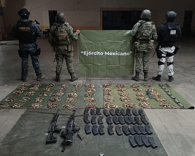 Decomisan arsenal tras operativo en Villanueva