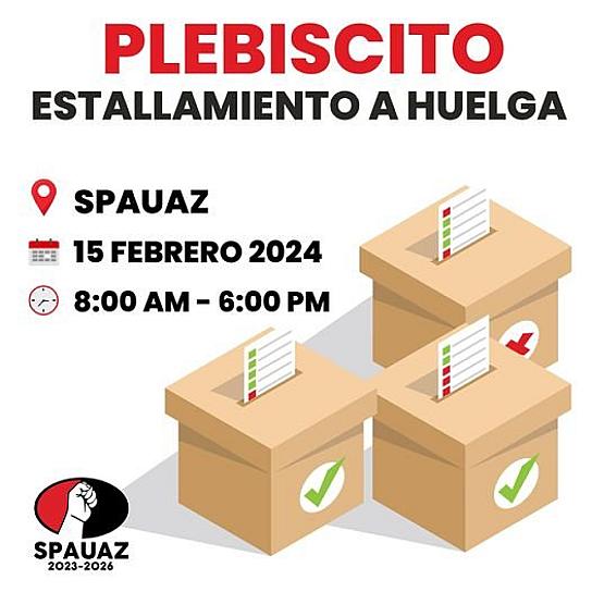 DENIFIRÁ SPAUAZ SI VA O NO A HUELGA; LISTO, PLEBISCITO 