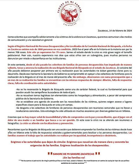 DENUNCIAN COLECTIVOS DE BÚSQUEDA DEMORA EN PREPARATIVOS PARA BRIGADA NACIONAL 