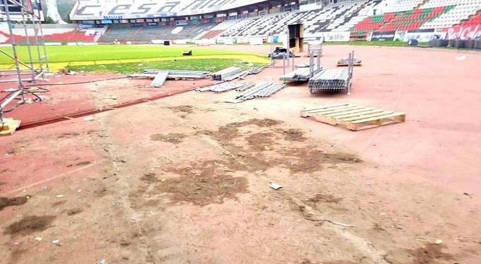 DENUNCIAN USUARIOS DAÑOS EN EL ESTADIO TRAS CONCIERTO DE CIERRE DE LA FENAZA