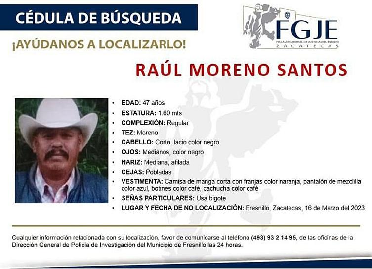 DESAPARECEN AL MENOS SEIS PERSONAS EN LAS ÚLTIMAS HORAS; LA MAYORÍA EN FRESNILLO 