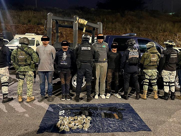 DESARTICULAN CÉLULA DELINCUENCIAL EN GUADALUPE; HAY CUATRO DETENIDOS Y UN MUERTO
