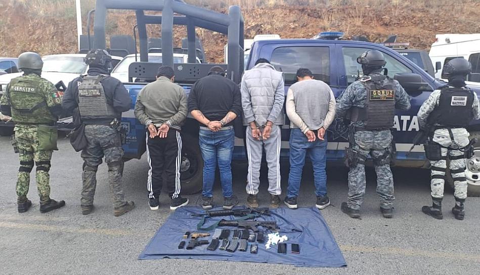 Desarticulan célula delincuencial en Zacatecas; hay cuatro detenidos