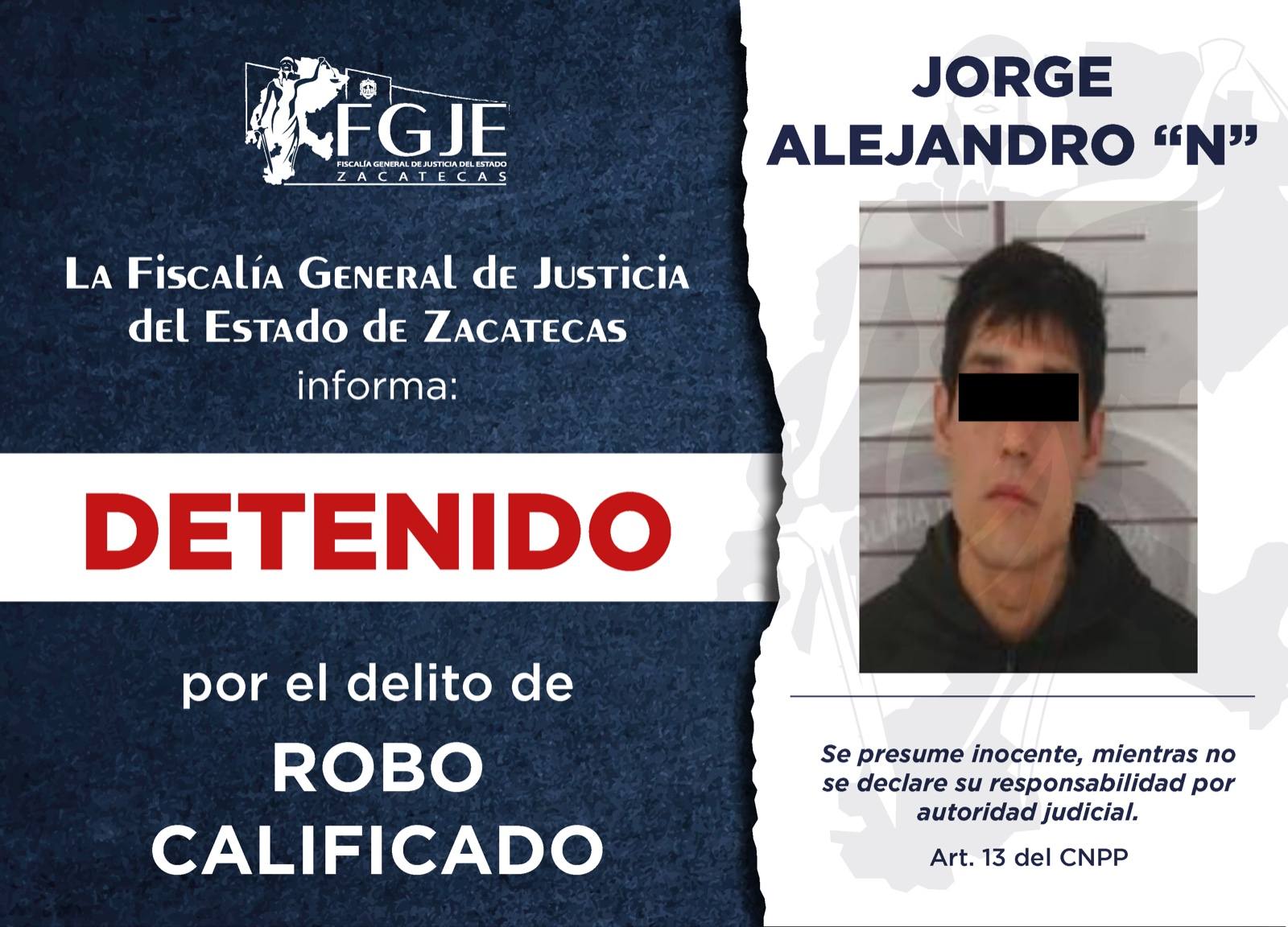 CUMPLIMENTA FGJEZ ÓRDENES CONTRA SEIS PERSONAS EN 24 HORAS