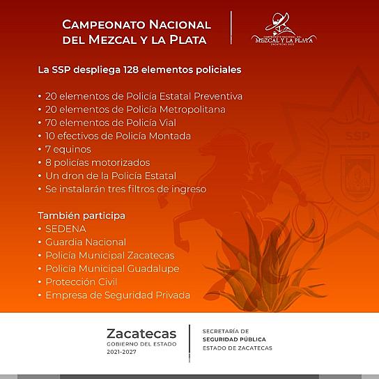  DESPLIEGAN DISPOSITIVO ESPECIAL DE SEGURIDAD PARA EL CAMPEONATO NACIONAL DEL MEZCAL Y LA PLATA 