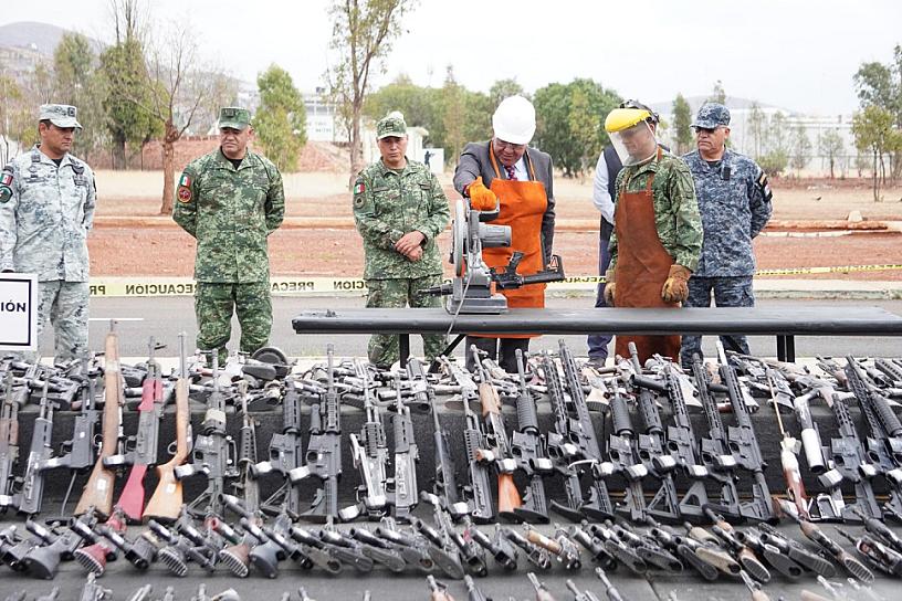 DESTRUYE SEDENA 252 ARMAS ASEGURADAS 