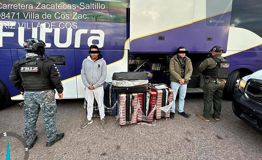 DETIENEN A DOS CON 80 KILOGRAMOS DE MARIHUANA EN VILLA DE COS 