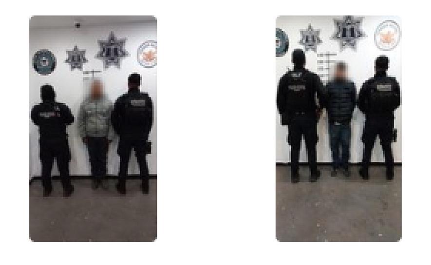 Detienen a dos hombres por presunto robo en el centro de Zacatec