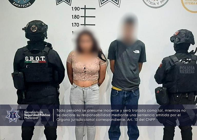 DETIENEN A DOS PERSONAS EN ZACATECAS POR NARCOMENUDEO