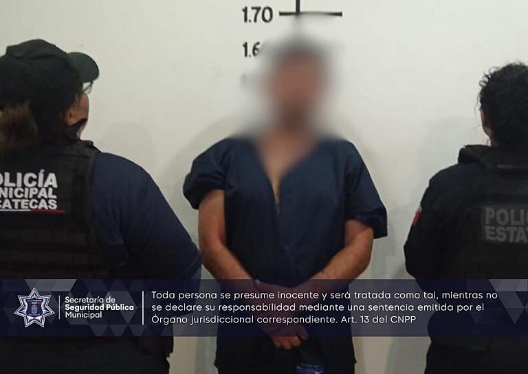 DETIENEN A HOMBRE EN ZACATECAS POR GOLPEAR A SU PAREJA