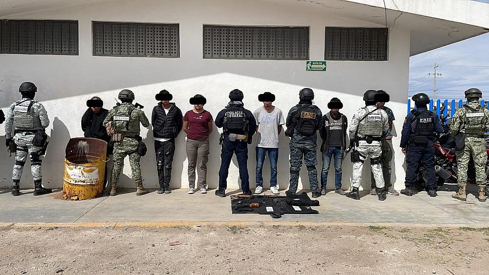Detienen a seis presuntos delincuentes en Fresnillo 