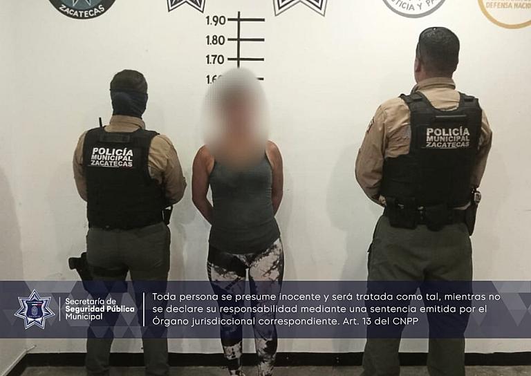 DETIENEN A UNA MUJER POR VIOLENCIA EN EL TANQUECITO