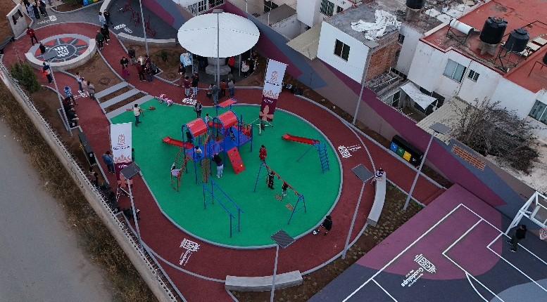 ENTREGA PEPE SALDÍVAR PARQUE RECREATIVO EN FRACCIONAMIENTO LAS TORRES PARA PROMOVER EL DEPORTE
